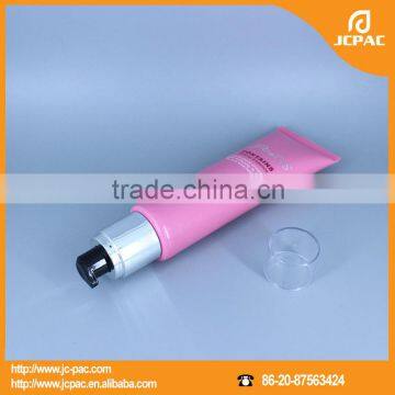 100 ml pink skin care pump tubes, pumps plastic tube