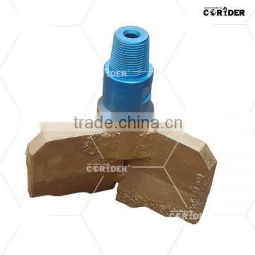 step drag bit with 3 blades