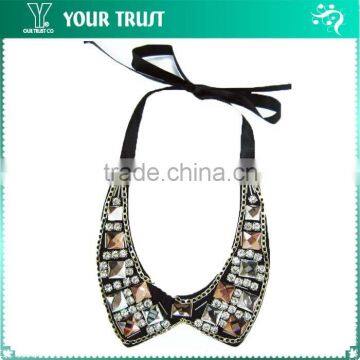 Bling Square Acrylic Stone Neckline Rhinestone Applique