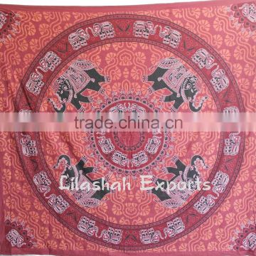 529- B Cotton Bedspread tapestries Tapestry curtain sanganeri print jaipur india star tapesrideau tenture