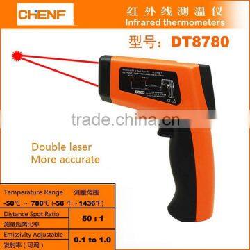 new double laser infrared thermometer temperature gun High precision temperature sensor -50~780 degree centigrade DT8780/8011H