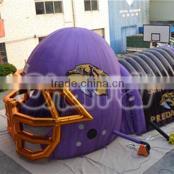 customized good quality outdoor giant inflatable football helmet tunnel