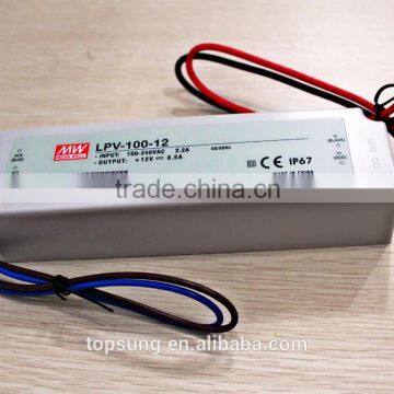 100w mean well waterproof power supply12v China