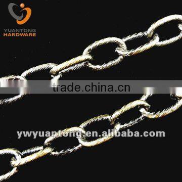 iron chain with nickel color plated,line surface