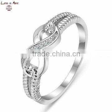 Fashion silver White Gold Wedding Ring AAA Cubic Zirconia Ring