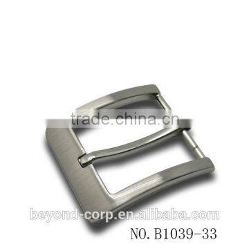 Low price men's 33mm square shape nickel-brush flat pin buckle