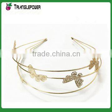 Fashion design butterfly metal headband