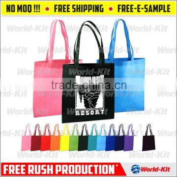 Lot of 10 Medium Kraft Tote Plain Natural Non Woven Shopping Bag|Nonwoven tote protable folding bags