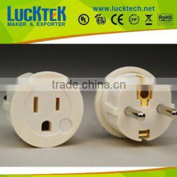 European schuko to American USA power socket adapter plug