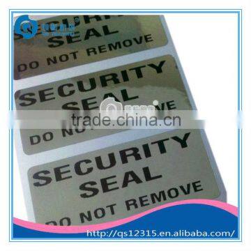 Tamper evident security label made in China