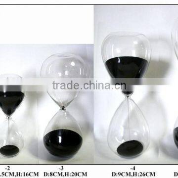 Simple sand timer with black sand