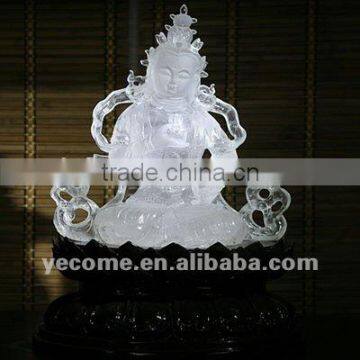 Natural Rock Clear Crystal Buddha's warrior attendant Handcraft