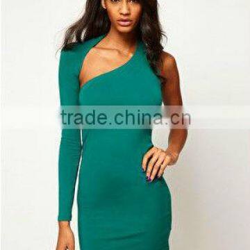 temperament Ladies One-Shoulder Fashion Mini Dress