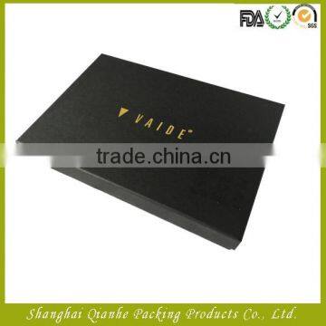 black hot selling cradboard paper box for garment