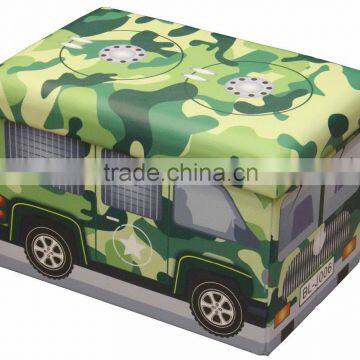 Cool! Printed cube PVC Folding Storage Ottoman