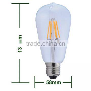 UL CE ROHS LED S19 St58 E26 E27 Dimmable Led Filament Bulb