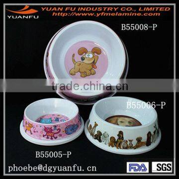 Eco-Friendly Feature print non-slip wholesale melamine dog bowl