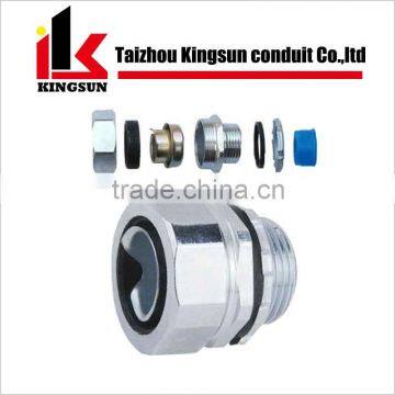 liquid tight metal connector for flexible conduit