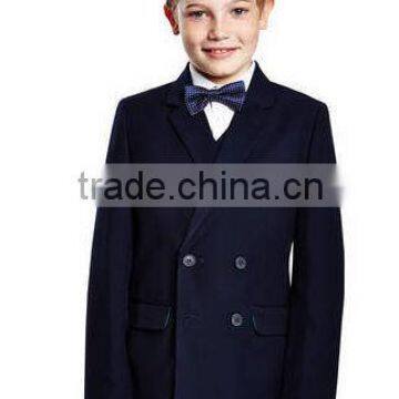 navy blue ,double breasted,custom made boy suits for wedding