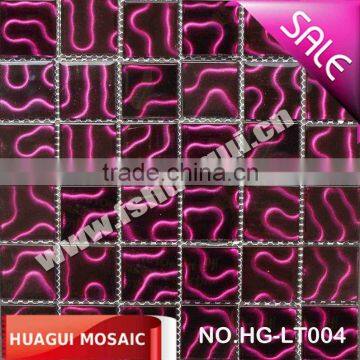 Texture Purples New Design Special 3 D Sqare Glass Mosaic Wall Tiles Mosaic/Mosaico Manufacturer in Foshan