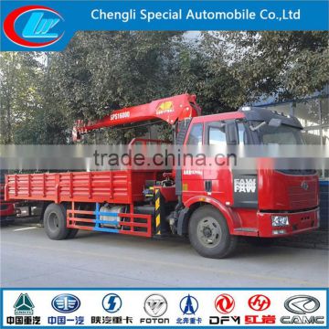 Hot sale crane truck factory direct lift truck FAW 4x2 mounted truck crane