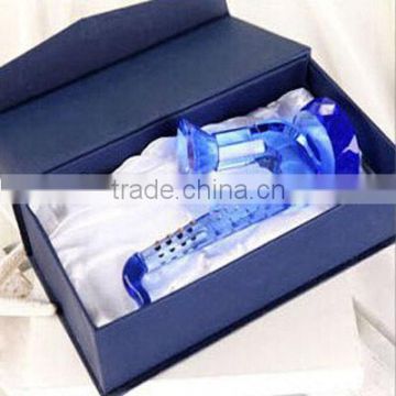 Blue Crystal Glass Saxophone Model Musical Instrument for Home Decorations & Gifts CO-M007