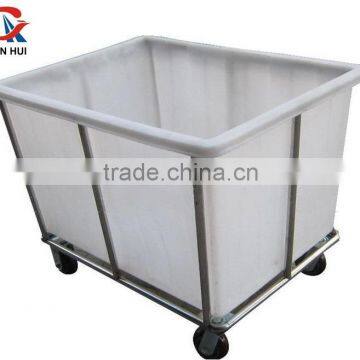 500L used plastic laundry carts with wheels made in china