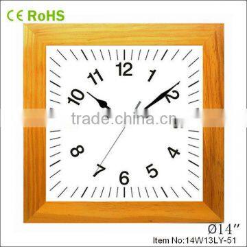 fashion well sale quartz wooden square wall clock