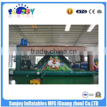 SUNJOY 2016 new designed giant inflatable obstacle course, inflatable bouncer obstacle, obstacle slide for sale