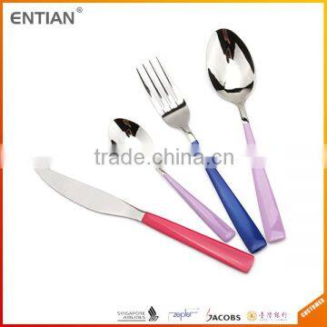 Coating colorful stainless steel cutlery