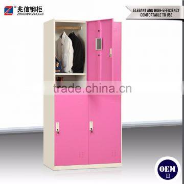 4 door pink gym wardrobe steel almirah