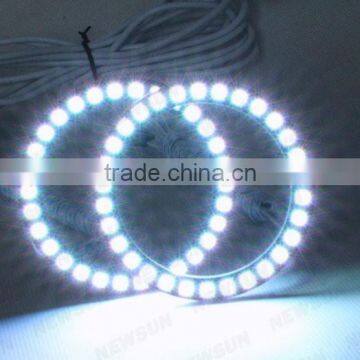 Colorful Change 80mm Led Rgb Angel Eyes RGB Multi-Color LED 5050SMD Headlight for All Car Motors LED Angel Eyes Kits SMD photo-4