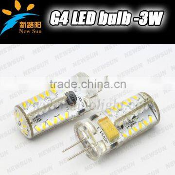 2014 Most popular G4 led corn bulb light 3W 57pcs SMD DC/AC 12V G4 lighting bulbs