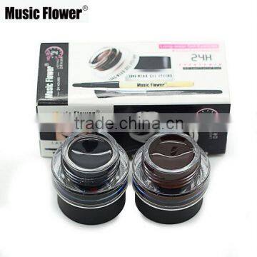 Music Flower 2pcs/lot Brown + Coffee + 2 Brushes Eyebrow Extension Kit Smudge-proof Waterproof Eye Liner Cream