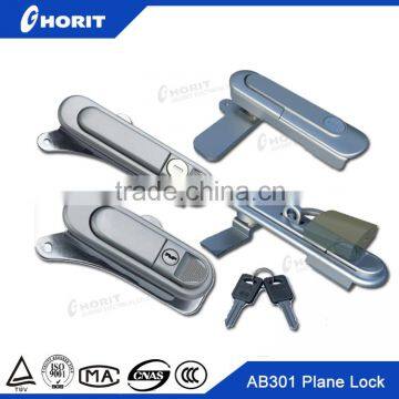 AB301 gray metal button inudstry sliding door cabinet plane locks for electrical panels vcb