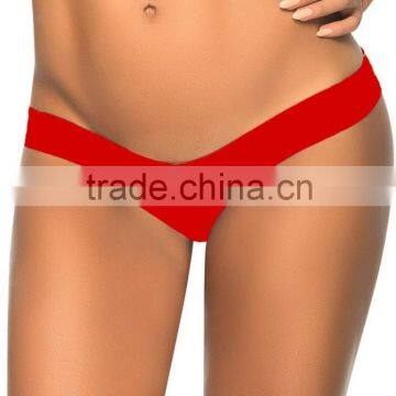 A37 Fashionable and Comfortable Black Red Low Waits Women Panty Summer Beach Wear Underwear 2015 New Solid Women Sexy G-string photo-3