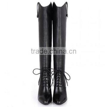 Ladies Fancy Winter Design Over Knee Genuine Leather Women Boots CP6701