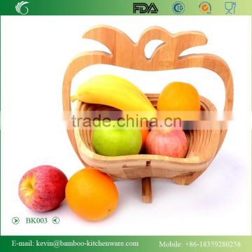 BK003/Eco-friendly handmade bamboo basket for fruit pineapple shape bamboo fruit basket