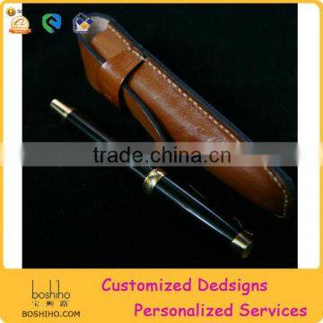 Luxury Pen Case Genuine Leather Pen Pouch