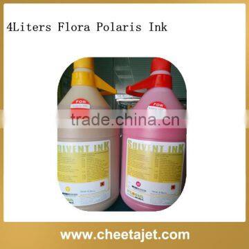 Hot selling popular 4L flora solvent ink for spectra polaris 15pl 35pl