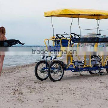 steel four wheel bike two people bike with 16&18quot; wheels for city Sightseeing