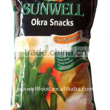 Vacuum Fried Okra chips (healthy snack)