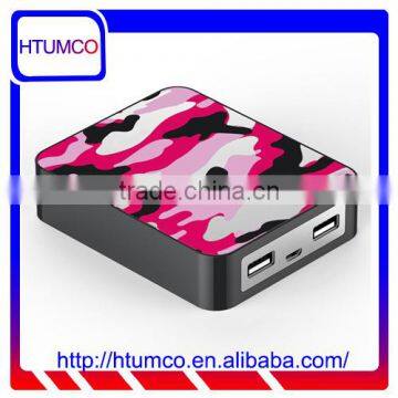 Red Camouflage Portable Charger Power Bank 10400mAh for Smartphone