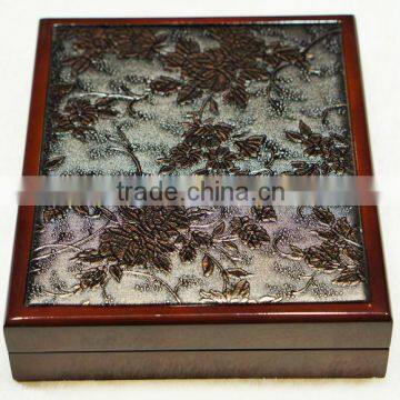 Fashion High End Logo Print Wooden Gift Boxes Wooden Jewelry Boxes for Unique Jewelry Packaging photo-4