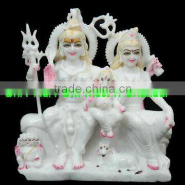 White Marble Gourishankar Statue