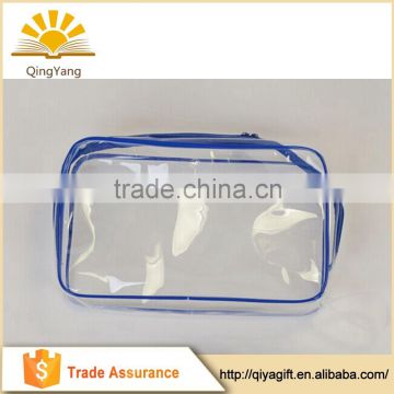 New design customized PVC transparent zipper clear cosmetic bag