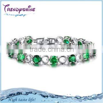 New ladies models silver copper moonstone bracelet