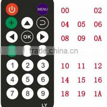 20 keys 38 KHZ remote infrared ray remote control for NEC CODE MP3 remote transmitting tube wavelength of 940 nm