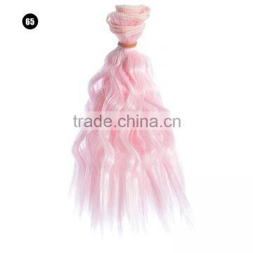 Short Pink Wavy Hair Extension Hairpiece for Dolls