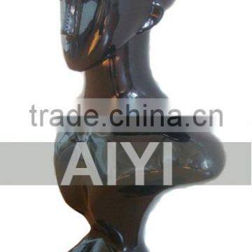 Glossy Black Fashion Window Display Female Mannequin Head for Hats photo-2